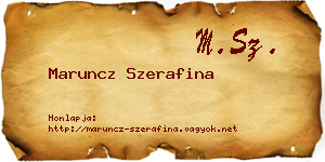 Maruncz Szerafina névjegykártya